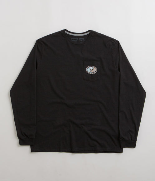 Patagonia Snowstitcher Pocket Responsibili-Tee Long Sleeve T-Shirt - Ink Black