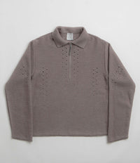 ROA Mohair Polo Shirt - Taupe thumbnail