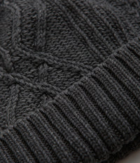 RoToTo Aran Cable Beanie - Black Denim thumbnail