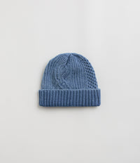 RoToTo Aran Cable Beanie - Light Denim thumbnail