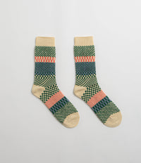 RoToTo Check & Step Socks - Green thumbnail