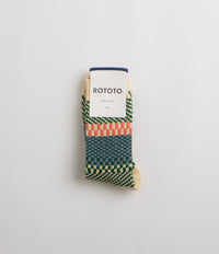 RoToTo Check & Step Socks - Green thumbnail