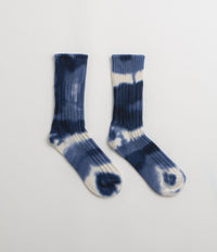 RoToTo Chunky Ribbed Socks - Navy / Blue thumbnail