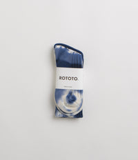 RoToTo Chunky Ribbed Socks - Navy / Blue thumbnail