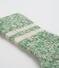 RoToTo OG Cotton Slub Stripe Socks - Green thumbnail