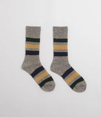 RoToTo Park Stripe Socks - Dark Grey thumbnail