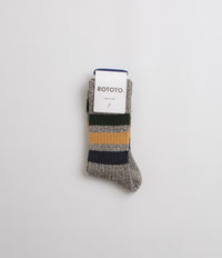 RoToTo Park Stripe Socks - Dark Grey thumbnail