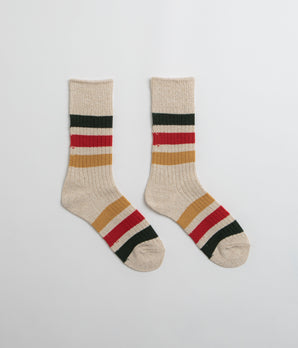 RoToTo Park Stripe Socks - Ivory