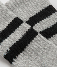 RoToTo Retro Winter Socks - Grey / Black thumbnail