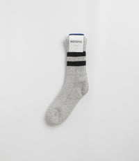 RoToTo Retro Winter Socks - Grey / Black thumbnail