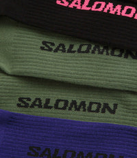 Salomon Everyday Crew Socks (3 Pack) - Liberty / Black / Deep Lichen Green thumbnail