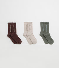 Salomon Everyday Crew Socks (3 Pack) - Silver Cloud / Sedona Sage / French Roast thumbnail