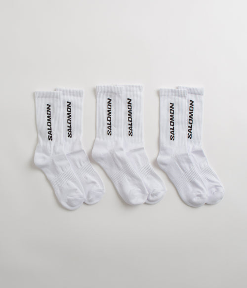 Salomon Everyday Crew Socks (3 Pack) - White / White / White