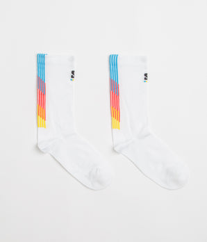 Salomon Pulse Race Flag Crew Socks - White