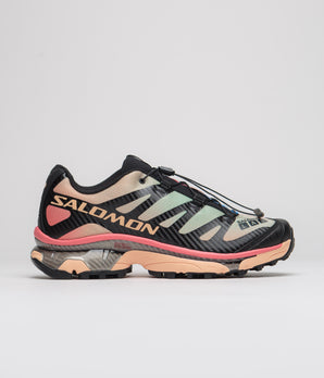 Salomon XT-4 OG Aurora Borealis Shoes - Black / Prairie Sunset / Sugar Coral