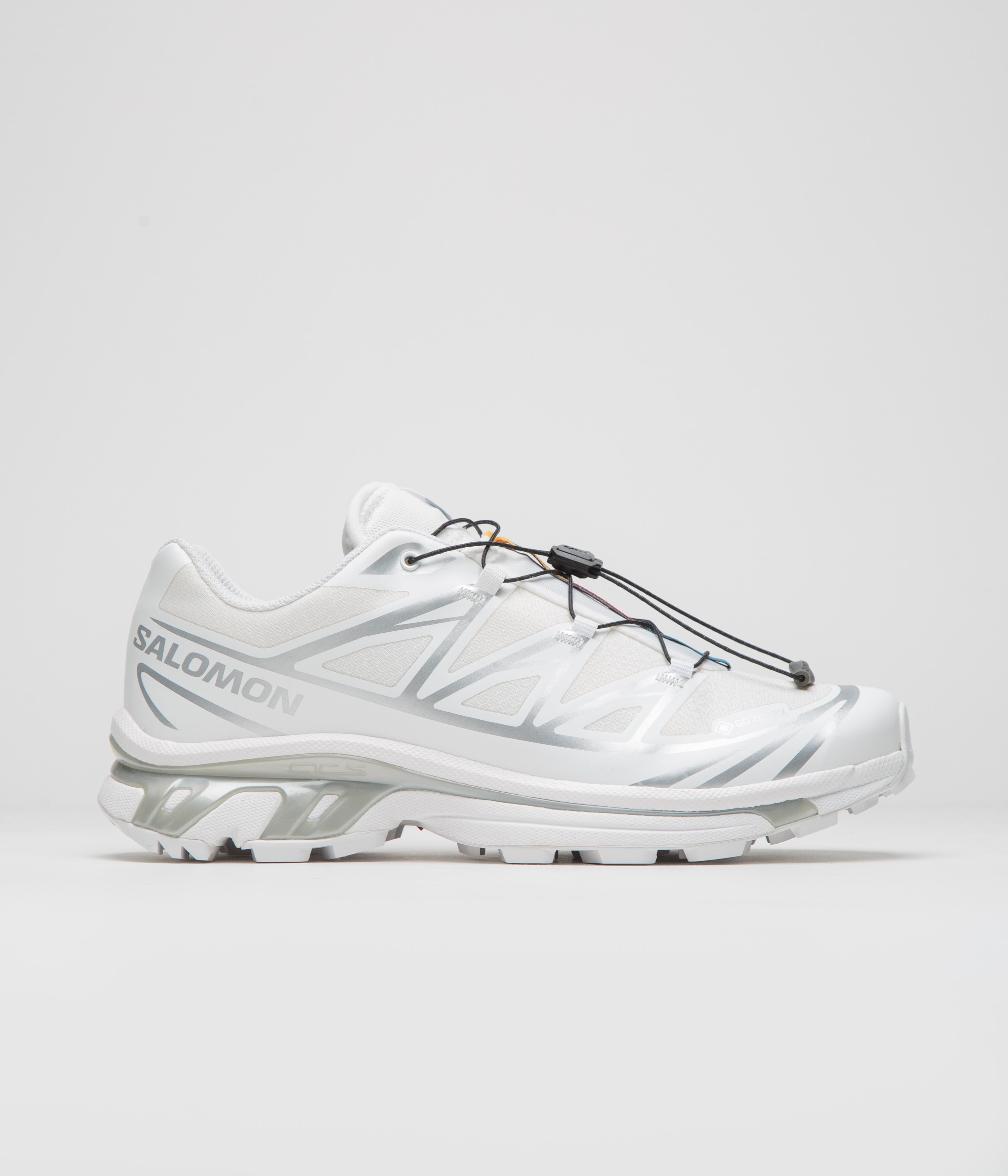 スニーカー SALOMON XT-6 GTX SNEAKERS WHITE/SILVER Salomon XT-6 GTX Trail Sneaker - White/White/Silver | Trail