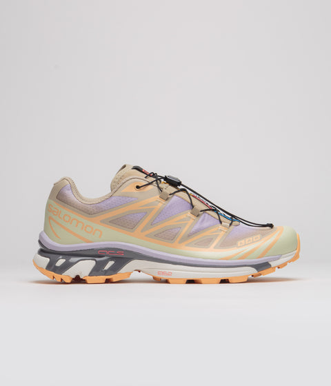 Salomon XT-6 Skyline Shoes - White Pepper / Peach Quartz / Orchid Peta |  Always in Colour