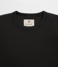 Snow Peak Dry Waffle T-Shirt - Black thumbnail