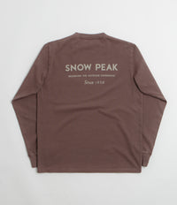 Snow Peak Garment Dyed Long Sleeve T-Shirt - Burgundy thumbnail