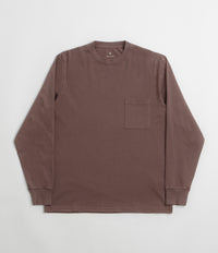 Snow Peak Garment Dyed Long Sleeve T-Shirt - Burgundy thumbnail