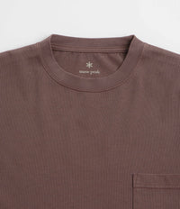 Snow Peak Garment Dyed Long Sleeve T-Shirt - Burgundy thumbnail