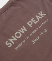Snow Peak Garment Dyed Long Sleeve T-Shirt - Burgundy thumbnail