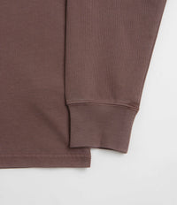 Snow Peak Garment Dyed Long Sleeve T-Shirt - Burgundy thumbnail
