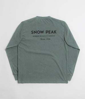 Snow Peak Garment Dyed Long Sleeve T-Shirt - Dark Green