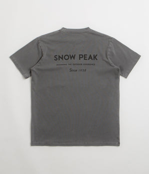 Snow Peak Garment Dyed T-Shirt - Charcoal