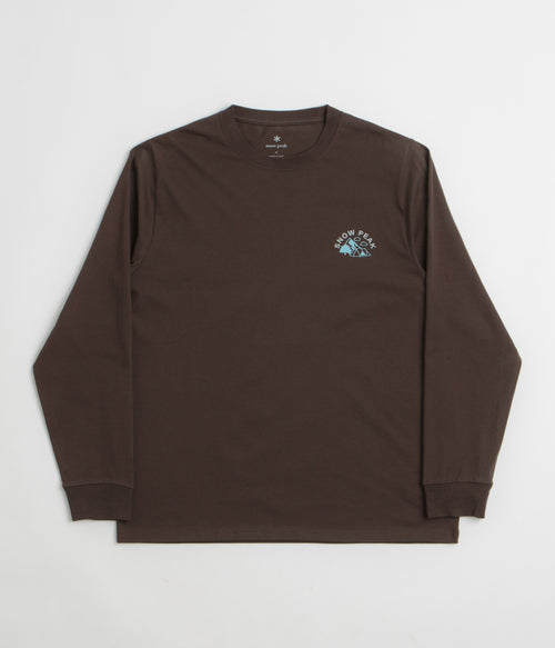Snow Peak Living With Nature Long Sleeve T-Shirt - Dark Brown