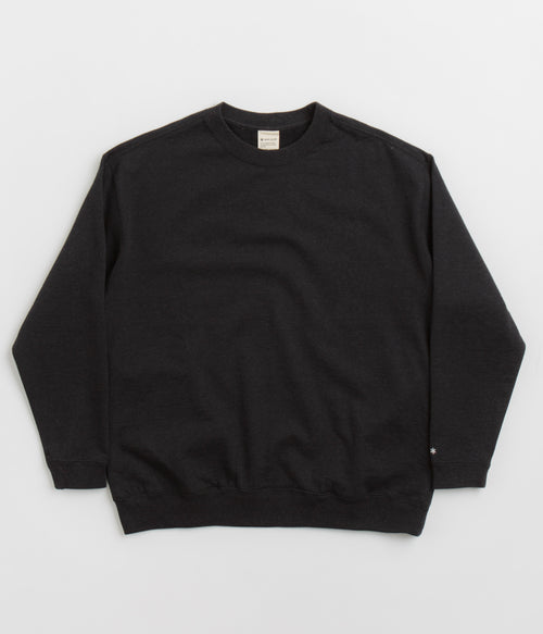 Snow Peak Recycled Cotton Crewneck Sweatshirt - Black