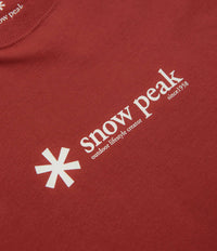 Snow Peak Soft Cotton Logo T-Shirt - Red thumbnail