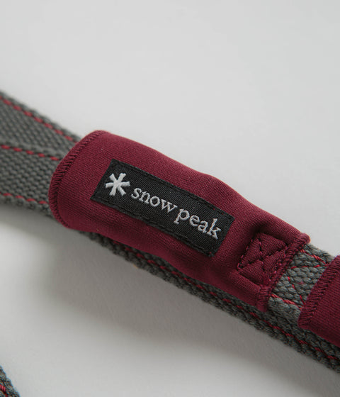 Snow Peak Soft Medium Dog Lead in Grey and Red
