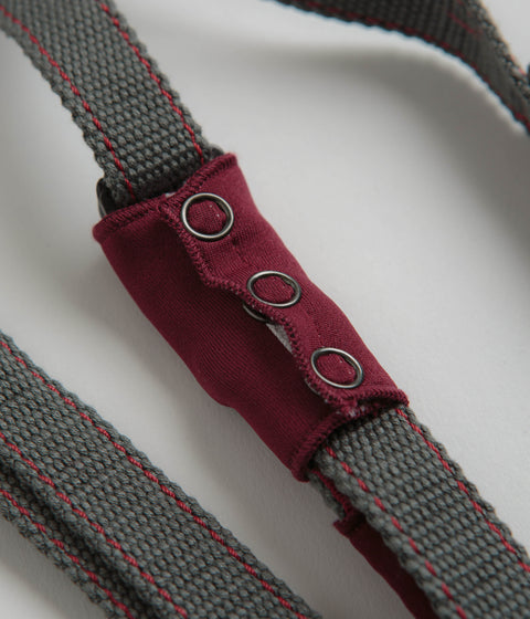 Snow Peak Soft Medium Dog Lead in Grey and Red