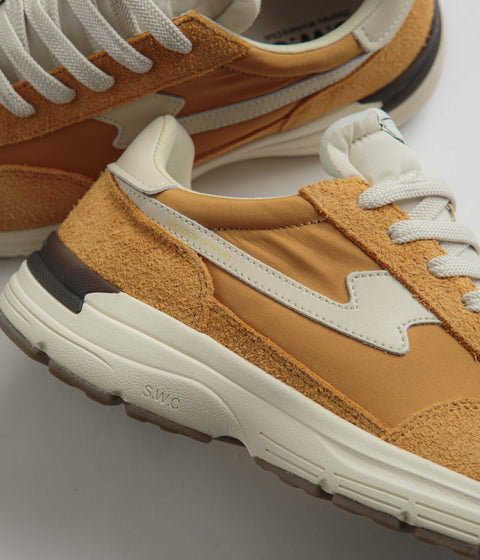 Stepney Workers Club Osier S-Strike Raw Suede Shoes in College Yellow