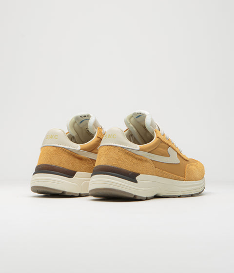 Stepney Workers Club Osier S-Strike Raw Suede Shoes in College Yellow