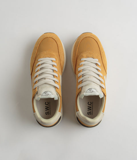 Stepney Workers Club Osier S-Strike Raw Suede Shoes in College Yellow