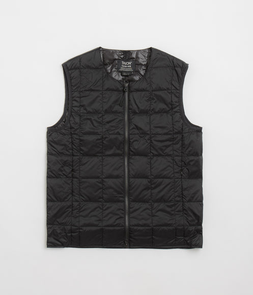 Taion Crewneck W-Zip Down Vest - Black