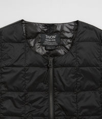 Taion Crewneck W-Zip Down Vest - Black thumbnail