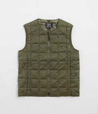 Taion Crewneck W-Zip Down Vest - Dark Olive thumbnail