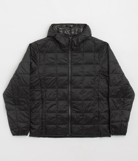 Taion Hooded Zip Down Jacket in Black