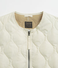 Taion Military Crewneck W-Zip Down Vest - Off White thumbnail