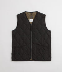 Taion Military W-Zip V Neck Down Vest - Black thumbnail