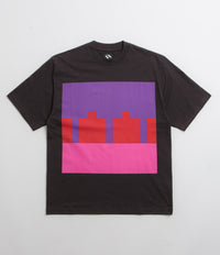 The Trilogy Tapes Block T-Shirt - Black / Red / Purple thumbnail