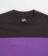 The Trilogy Tapes Block T-Shirt - Black / Red / Purple thumbnail