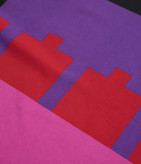 The Trilogy Tapes Block T-Shirt - Black / Red / Purple thumbnail