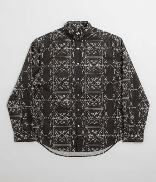 The Trilogy Tapes Envelopes All Over Print Shirt - Black