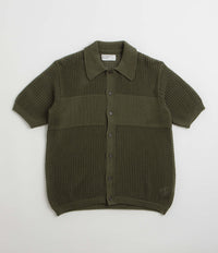 Universal Works Knit Short Sleeve Shirt - Olive thumbnail