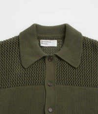 Universal Works Knit Short Sleeve Shirt - Olive thumbnail