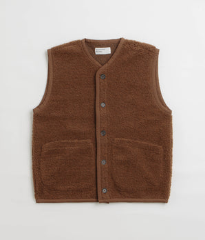 Universal Works Lancaster Gilet - Brown